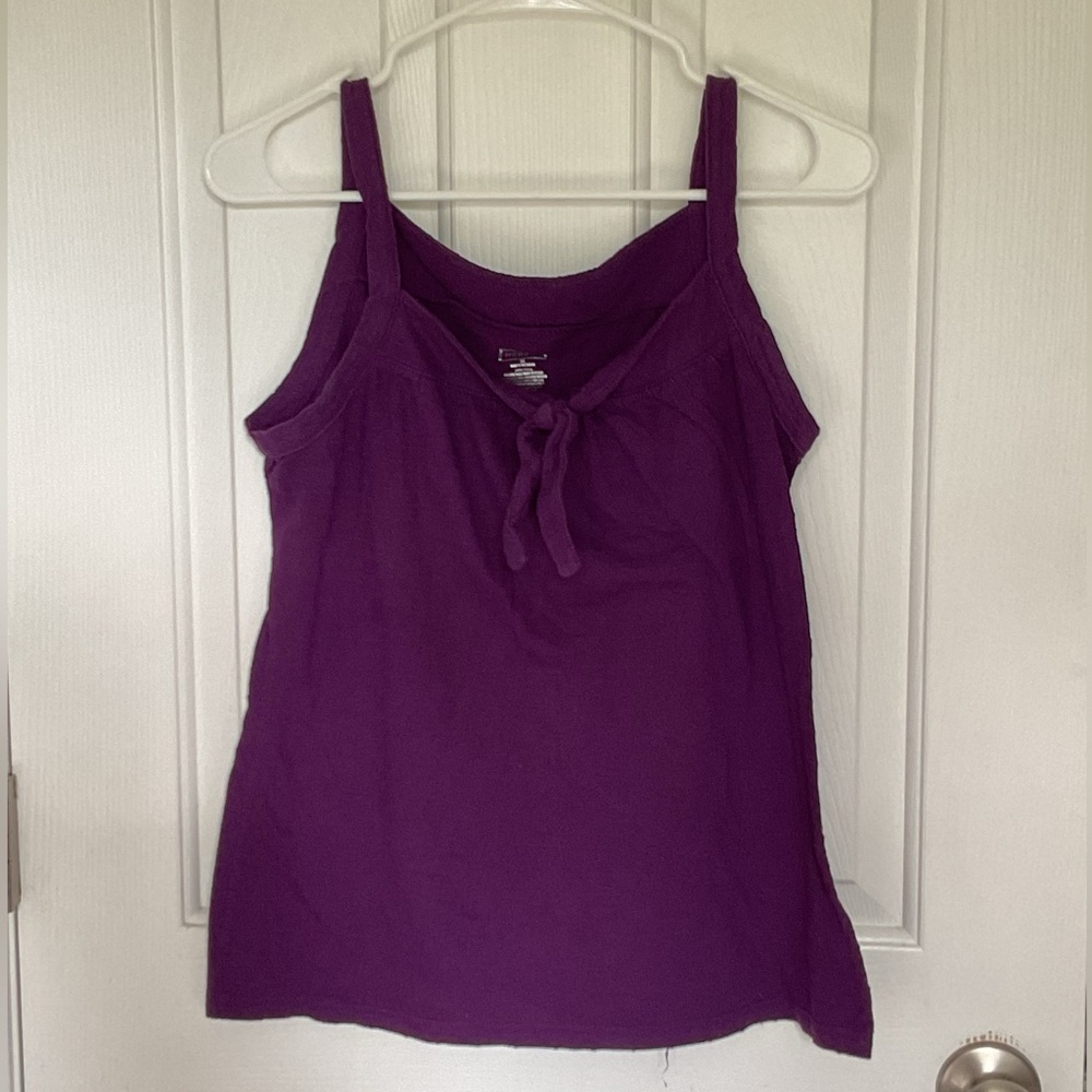 Merona Purple Tie Front Camisole Tank Top